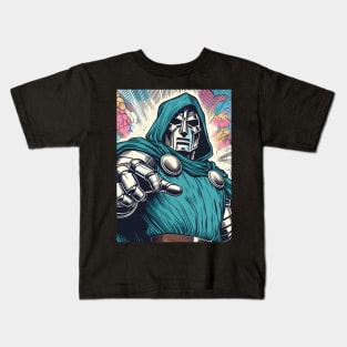 Conquer with Style: Dr. Doom-Inspired Art and Legendary Supervillain Designs Await! Kids T-Shirt